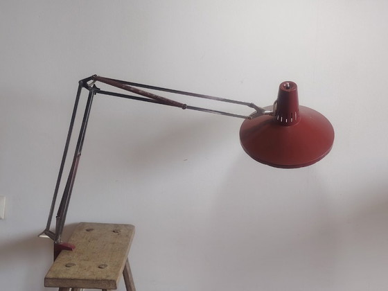 Image 1 of Terry Hala architectural industrial  table lamp. by H. Busquet for Hala,