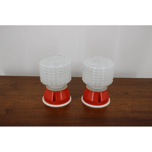 Par de lámparas de mesa pequeñas, 1980