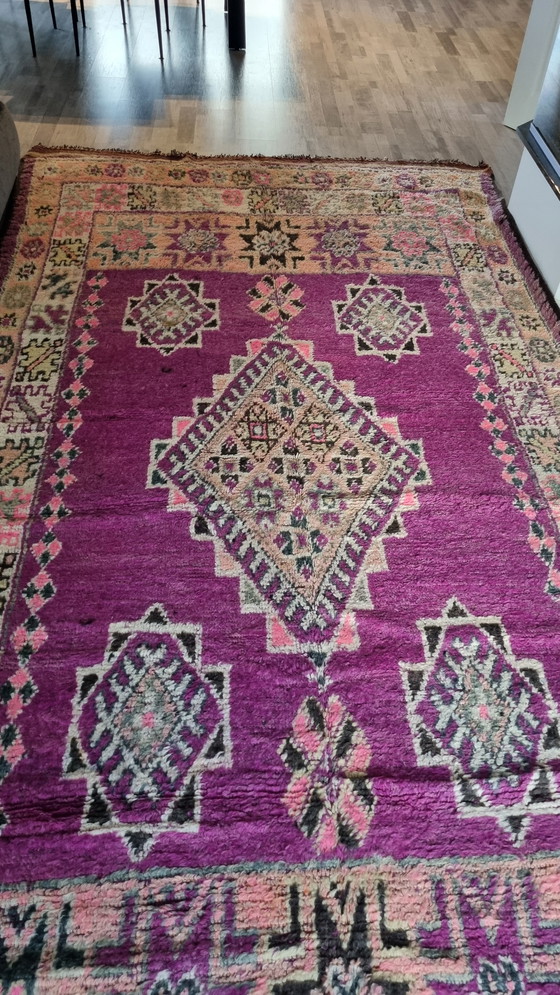 Image 1 of Tapis berbère vintage fait à la main au Maroc 200×404 Cm