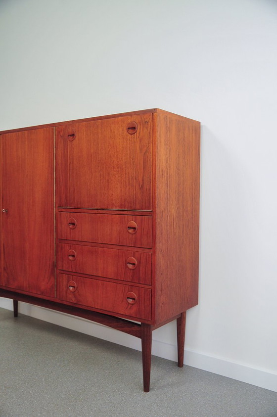 Mid Century Modern Opbergkast in Teak, Hout, Bruin (foto 10 van 11)
