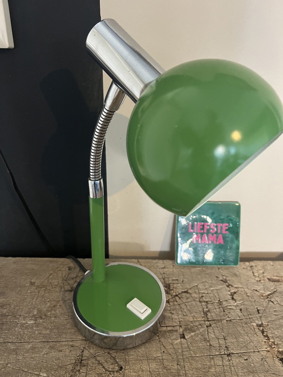 Image 1 of Vintage Green Taffle Lamp