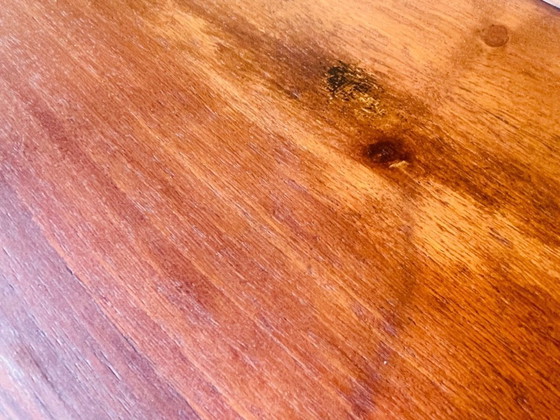 Image 1 of Three-Tiered, Walnut Turned Wood, Faux Bamboo, Side Table, 1930s
