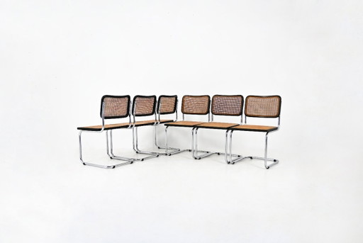 Eetkamerstoelen stijl B32 van Marcel Breuer, set van 6