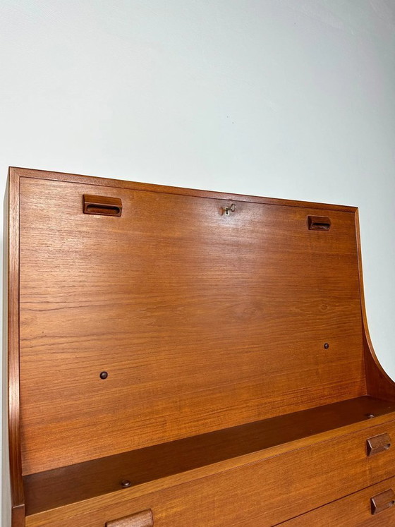 Image 1 of Vintage Deense Teakhouten secretaris van Børge Mogensen voor Søborg Møbelfabrik, Mid-Century Modern, jaren 1960