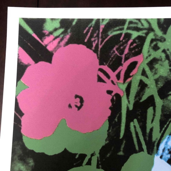 Lithografie "Poppy Flowers" uit de jaren 1990, geïnspireerd op Andy Warhol. – Litho's & Zeefdrukken, Paper (photo 8 of 11)