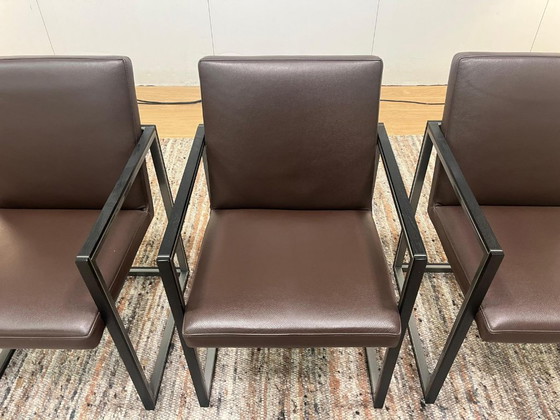 Image 1 of NIEUWSTAAT 4x Leolux Window Eetkamerstoel Leer