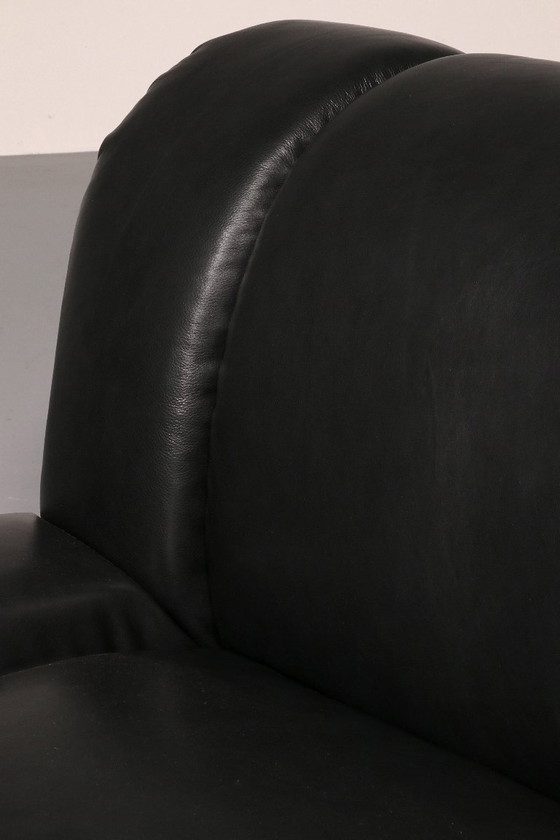 Image 1 of Mimo Padova Black Leader Modulaire Lounge chairs "Velasquez" - 1970