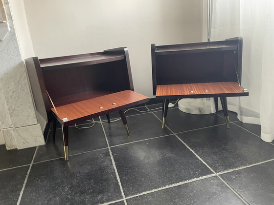 2 tables de chevet de style Mid-Century – Tables de nuit, Metal, Wood (photo 10 of 11)