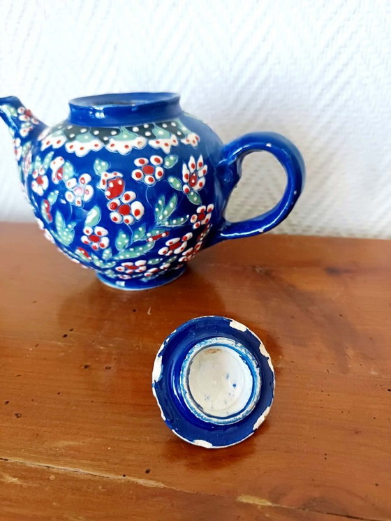 Image 1 of Vintage glazed ceramic teapot