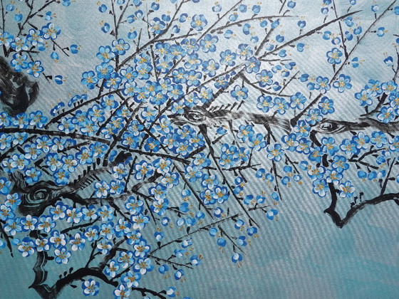 Sakura J538 - Grande Peinture Originale – Peintures et dessins, Canvas (photo 12 of 17)