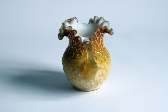 Image 1 of Victorian Glass Coralene Vase, Late 19th Century