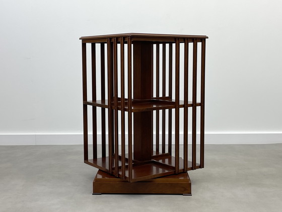 Image 1 of Antieke Engelse boekenmolen mahonie 19e eeuw