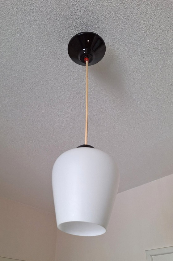 Image 1 of Lampada lampadario - Design olandese - Philips - Louis Kalff - Vetro satinato - Anni '50/60