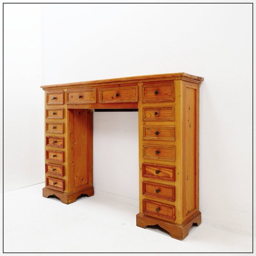 Apothecary cabinet on a solid pine pedestal - England, early 20th century