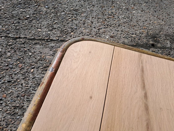 Image 1 of Buiscar stone cart lounge table with oak table top