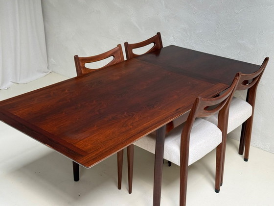 Image 1 of Mid Century Extendable Dining Table Rosewood | 120-170 cm