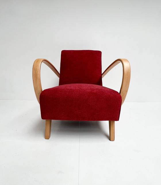 Image 1 of Fauteuil Jindrich Halabala remis à neuf, années 1950