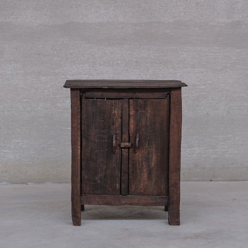 Antique Primitive Wooden Side Cabinet or Console