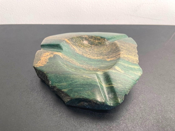 Image 1 of Malachiet asbak - schaal. Vintage 70s