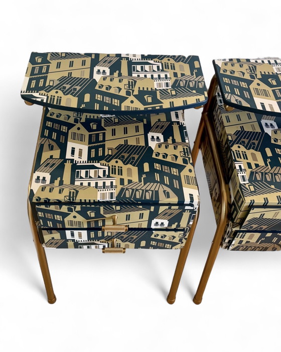 Image 1 of Comodini vintage ricoperti con Emma's Apartment di Mini Moderns | The Vintage Vibe