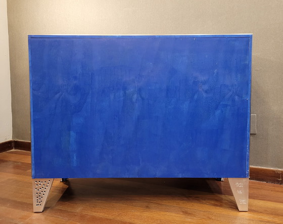 Image 1 of Cómoda en Cristal Azul, Estilo Art Déco, S. XXI