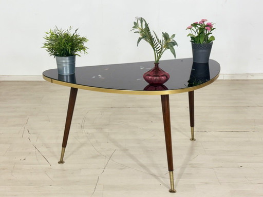 Very beautiful vintage coffee table, living room table, kidney-shaped table, side table, Mid Century