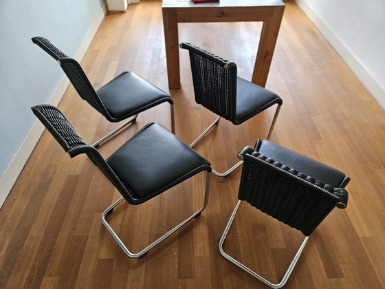 Image 1 of 4x Tecta B20 black with cushion