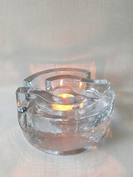 Image 1 of Chauffe-théière iconique La Vida – Verre cristal soufflé à la bouche, années 1970