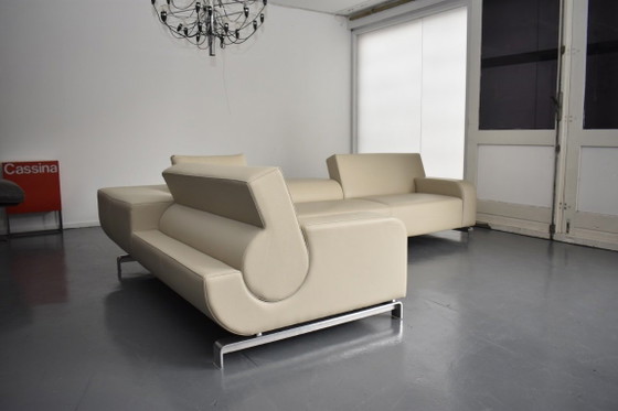 Neuwertige Exklusive Leolux Design Lounge Eckbank – Modulare Sofas, Leather, Metal (photo 14 of 15)