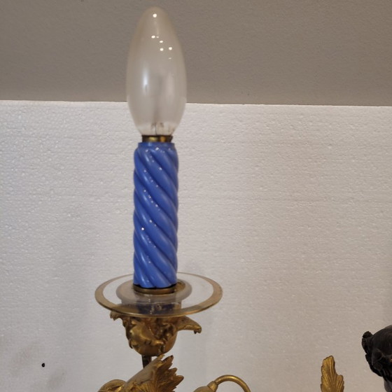 Image 1 of Candelabro / Lampada, ormolú e porcellana, Victor Paillard, Napoleone III, 1870 - Francia