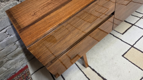 Image 1 of Vintage Scandinavian teak lowboard – Minimalist sideboard from the 60s/70s
