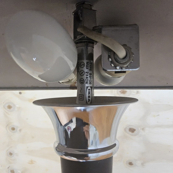 Image 1 of Lampe de table vintage Ikea champignon Dakapo Bauhaus / Art Déco chromée