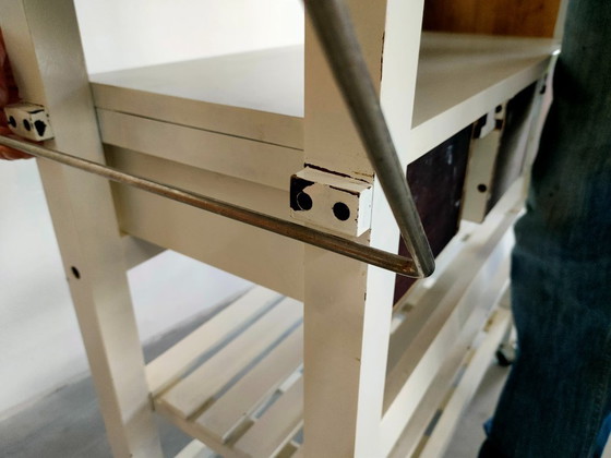 Image 1 of Carrello da cucina retrò, tavolo da lavoro da cucina "a doppia ala"