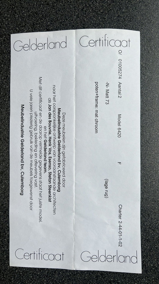 Image 1 of 2 bellissime sedie Gelderland (Jan des Bouvrie) con certificato
