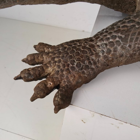 Image 1 of Monumental bronze crocodile sculpture from the 20th century