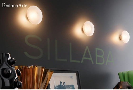 Image 1 of 3x Plafonnier/applique design Fontana Arte Sillaba Grande (neuf)