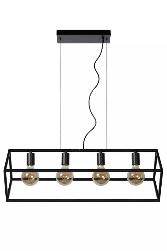 Lucide FABIAN Pendant lamp - 4xE27 - black - metal (photo 3 of 3)