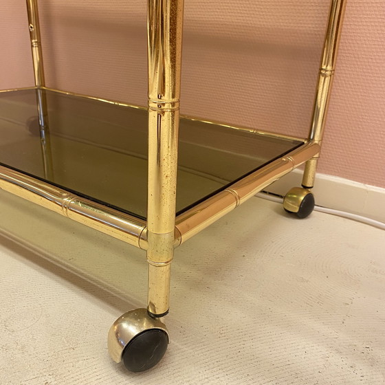 Image 1 of Italian Faux Bamboo Barcart / Sidetable