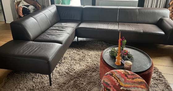 Image 1 of Bert Plantangie; modello di divano in pelle marrone Ryke