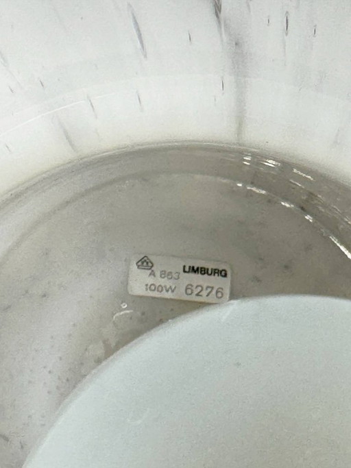 Wunderschöne Pilz-Tischlampe aus Glas von Limburg, Deutschland, 1970er Jahre