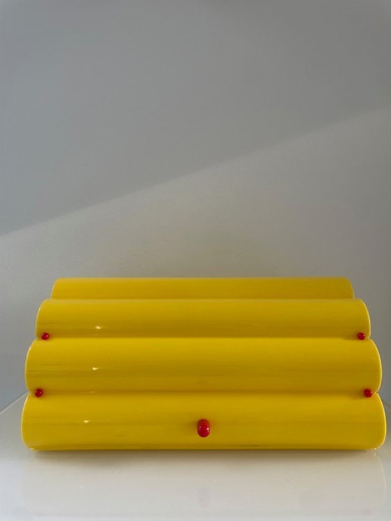 Image 1 of Vintage Memphis bread box Daisy Italian design