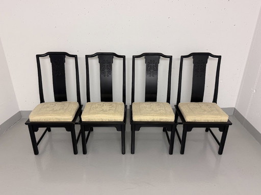 Mid Century Esszimmerstuhl-Set: 4 Chin Hua Stühle von Raymond Sabota für Century Furniture