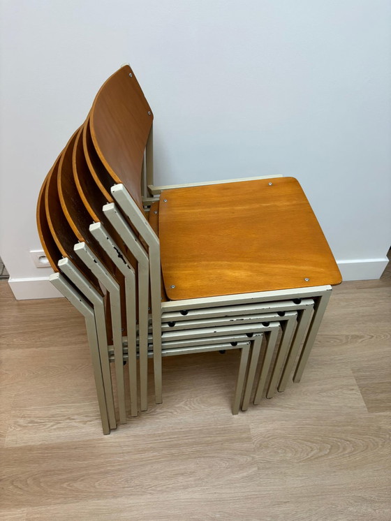 Image 1 of 6x Gijs van der Sluis chairs. dining room, waiting room, terrace