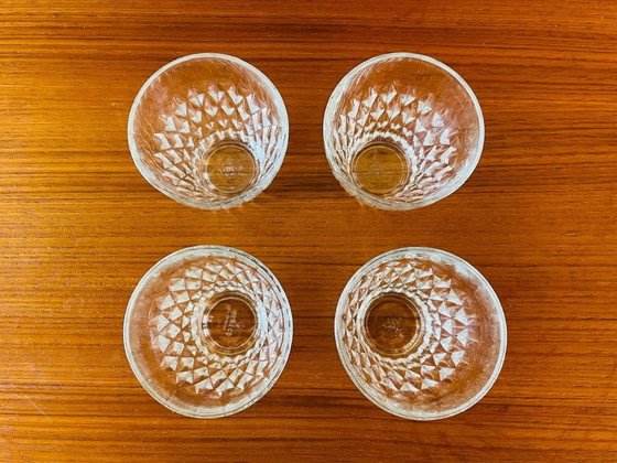 Image 1 of Vintage, Diamond Cut Water Glasses, Vereco / Duralex, France