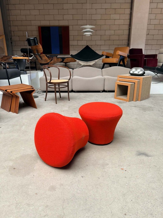 Pouf Artifort Mushroom, Pierre Paulin (stock : 2), Poufs & repose-pieds, Textile, Rouge (photo 2 sur 6)