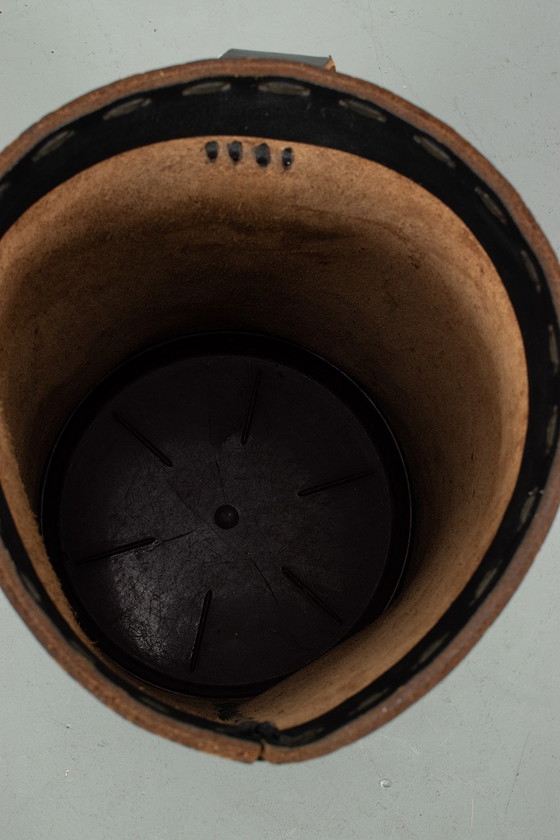 Image 1 of Leather trash can/umbrella stand