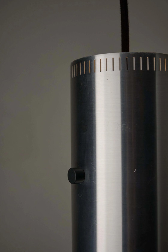 Aluminum "Cylinder" Pendant by Jo Hammerborg for Fog & Mørup, 1960s, Ceiling lights, Aluminium (photo 5 of 7)