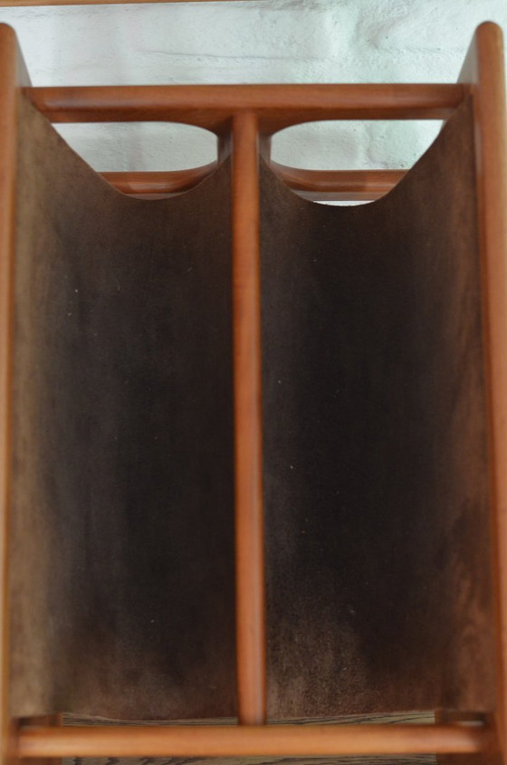 Image 1 of Teak newspaper rack/magazine holder, 1960s Danish Modern