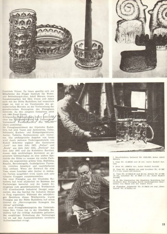 Image 1 of Beeldje van geperst glas / Vintage Steenbok-beeldje van Pavel Panek / Glass Union / Rudolfova Hut / Tsjechië / 1970