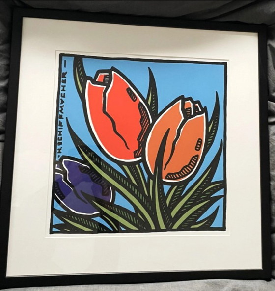 Henk Schiffmacher (1952) - Hollandse Tulpen – Litho's & Zeefdrukken, Papier (photo 3 of 5)